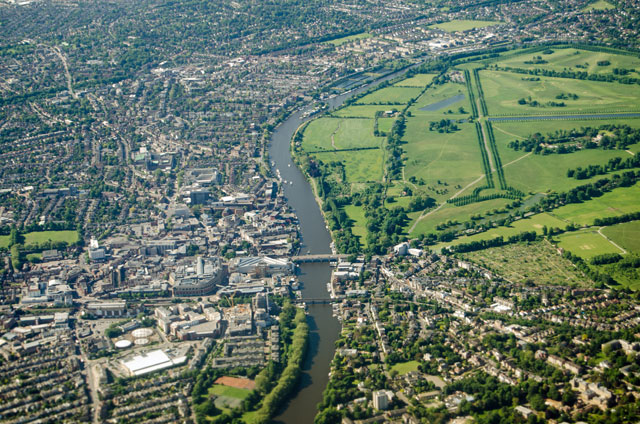 Thames aerial view