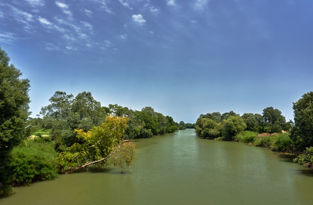 River Pinios Thessalian plains, Greece