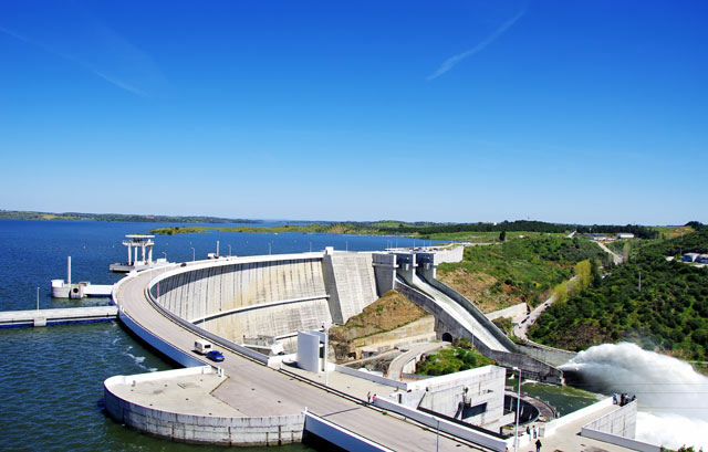 Energy production in river Guadiana, Alqueva Mutlipurpose Project, Portugal